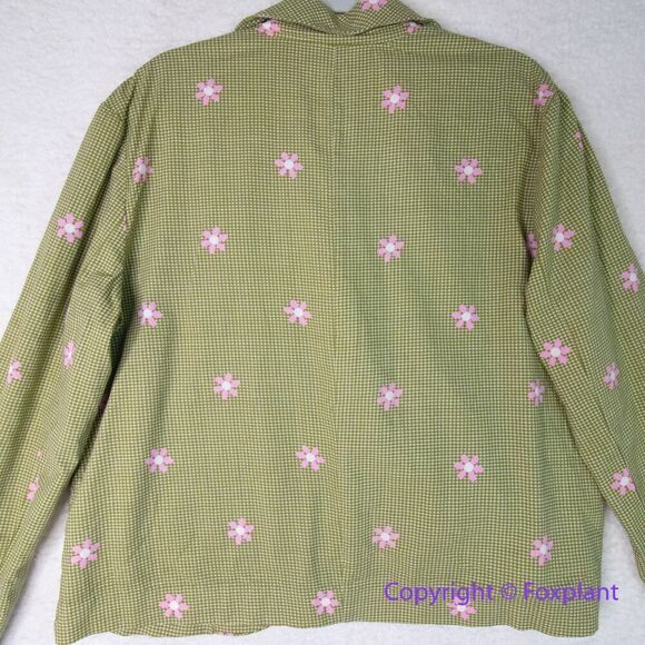 New! Free People Cali Printed Blazer - Moss Combo, size S - Picture 11 of 16